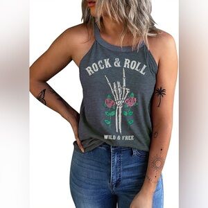 Irisgod || NWOT Rock & Roll Skeleton Tank (S)